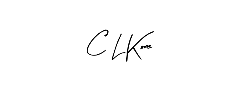 Make a beautiful signature design for name C L Kore. With this signature (Arty Signature) style, you can create a handwritten signature for free. C L Kore signature style 8 images and pictures png