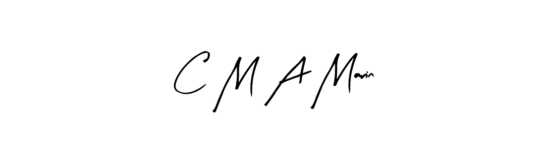 Create a beautiful signature design for name C M A Marin. With this signature (Arty Signature) fonts, you can make a handwritten signature for free. C M A Marin signature style 8 images and pictures png