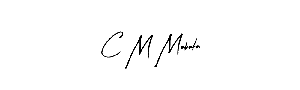 Make a beautiful signature design for name C M Makata. With this signature (Arty Signature) style, you can create a handwritten signature for free. C M Makata signature style 8 images and pictures png