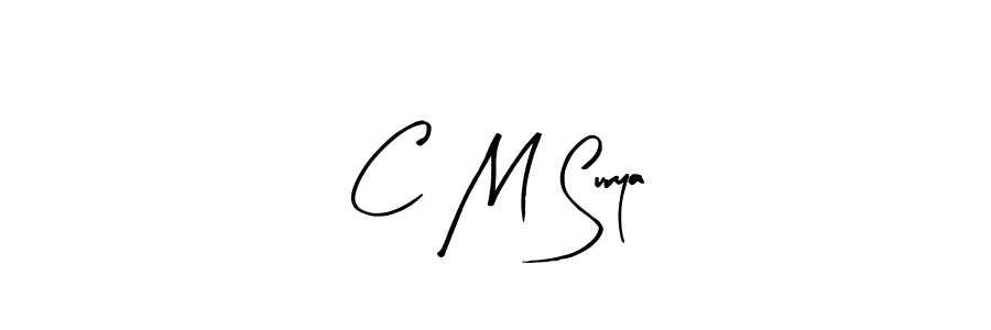 C M Surya stylish signature style. Best Handwritten Sign (Arty Signature) for my name. Handwritten Signature Collection Ideas for my name C M Surya. C M Surya signature style 8 images and pictures png