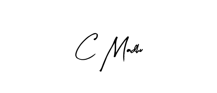 The best way (Arty Signature) to make a short signature is to pick only two or three words in your name. The name C Madhu include a total of six letters. For converting this name. C Madhu signature style 8 images and pictures png