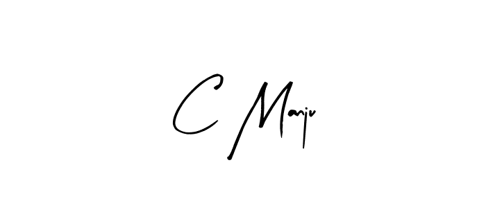 Design your own signature with our free online signature maker. With this signature software, you can create a handwritten (Arty Signature) signature for name C Manju. C Manju signature style 8 images and pictures png