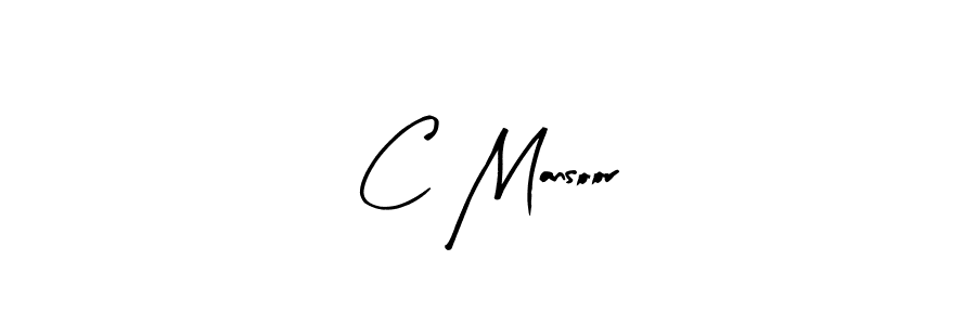 Make a beautiful signature design for name C Mansoor. With this signature (Arty Signature) style, you can create a handwritten signature for free. C Mansoor signature style 8 images and pictures png