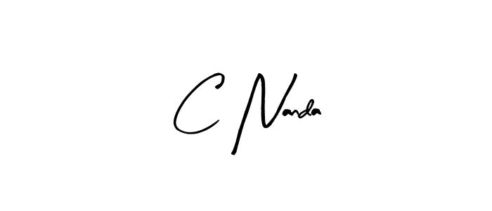 You should practise on your own different ways (Arty Signature) to write your name (C Nanda) in signature. don't let someone else do it for you. C Nanda signature style 8 images and pictures png