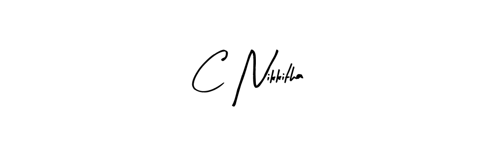 You should practise on your own different ways (Arty Signature) to write your name (C Nikkitha) in signature. don't let someone else do it for you. C Nikkitha signature style 8 images and pictures png