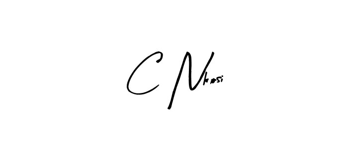Make a beautiful signature design for name C Nkosi. With this signature (Arty Signature) style, you can create a handwritten signature for free. C Nkosi signature style 8 images and pictures png