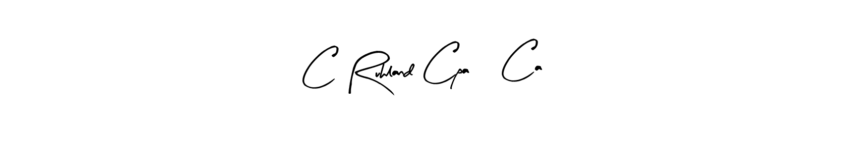 The best way (Arty Signature) to make a short signature is to pick only two or three words in your name. The name C Ruhland Cpa, Ca include a total of six letters. For converting this name. C Ruhland Cpa, Ca signature style 8 images and pictures png