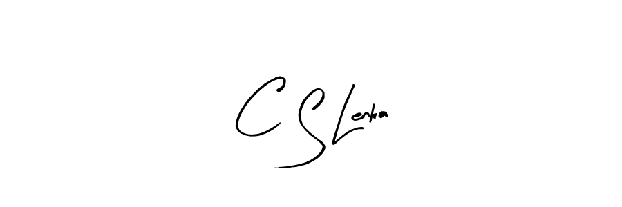 Arty Signature is a professional signature style that is perfect for those who want to add a touch of class to their signature. It is also a great choice for those who want to make their signature more unique. Get C S Lenka name to fancy signature for free. C S Lenka signature style 8 images and pictures png