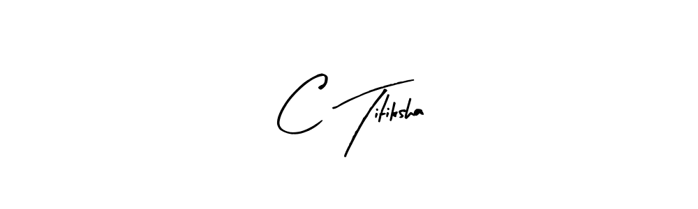 Design your own signature with our free online signature maker. With this signature software, you can create a handwritten (Arty Signature) signature for name C Titiksha. C Titiksha signature style 8 images and pictures png