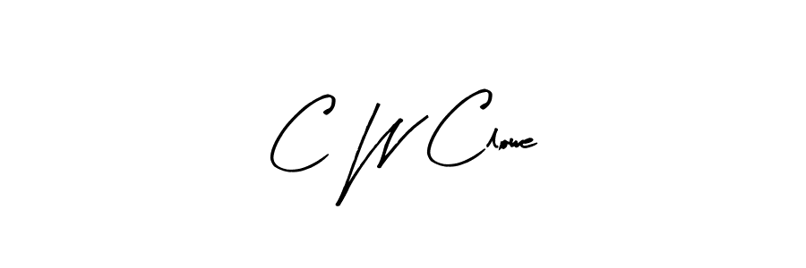 if you are searching for the best signature style for your name C W Clowe. so please give up your signature search. here we have designed multiple signature styles  using Arty Signature. C W Clowe signature style 8 images and pictures png