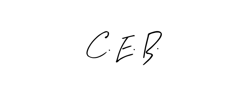 How to make C. E. B. name signature. Use Arty Signature style for creating short signs online. This is the latest handwritten sign. C. E. B. signature style 8 images and pictures png