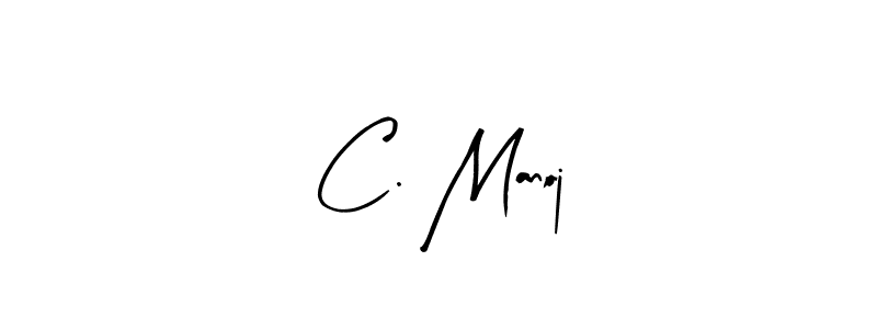 Arty Signature is a professional signature style that is perfect for those who want to add a touch of class to their signature. It is also a great choice for those who want to make their signature more unique. Get C. Manoj name to fancy signature for free. C. Manoj signature style 8 images and pictures png