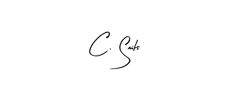 You should practise on your own different ways (Arty Signature) to write your name (C. Smits) in signature. don't let someone else do it for you. C. Smits signature style 8 images and pictures png