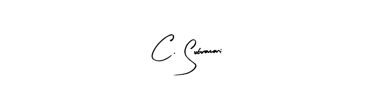 Create a beautiful signature design for name C. Subramani. With this signature (Arty Signature) fonts, you can make a handwritten signature for free. C. Subramani signature style 8 images and pictures png