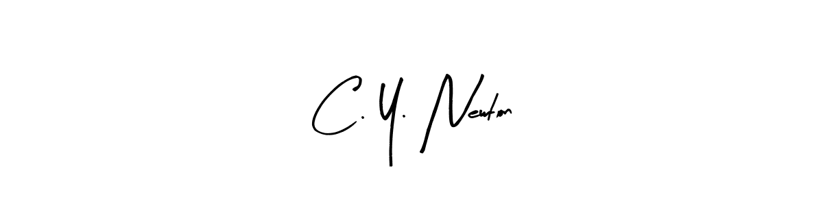 Design your own signature with our free online signature maker. With this signature software, you can create a handwritten (Arty Signature) signature for name C. Y. Newton. C. Y. Newton signature style 8 images and pictures png