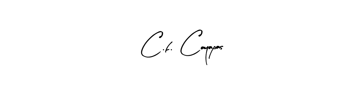 How to Draw C.f. Cayapas signature style? Arty Signature is a latest design signature styles for name C.f. Cayapas. C.f. Cayapas signature style 8 images and pictures png