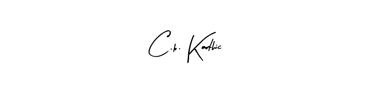 Design your own signature with our free online signature maker. With this signature software, you can create a handwritten (Arty Signature) signature for name C.k. Karthic. C.k. Karthic signature style 8 images and pictures png