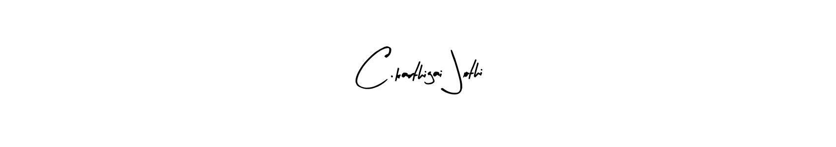 Create a beautiful signature design for name C.karthigai Jothi. With this signature (Arty Signature) fonts, you can make a handwritten signature for free. C.karthigai Jothi signature style 8 images and pictures png