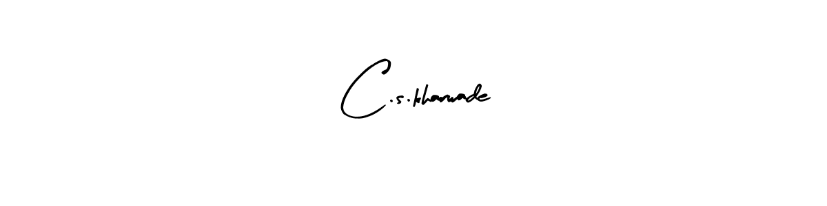 You should practise on your own different ways (Arty Signature) to write your name (C.s.kharwade) in signature. don't let someone else do it for you. C.s.kharwade signature style 8 images and pictures png