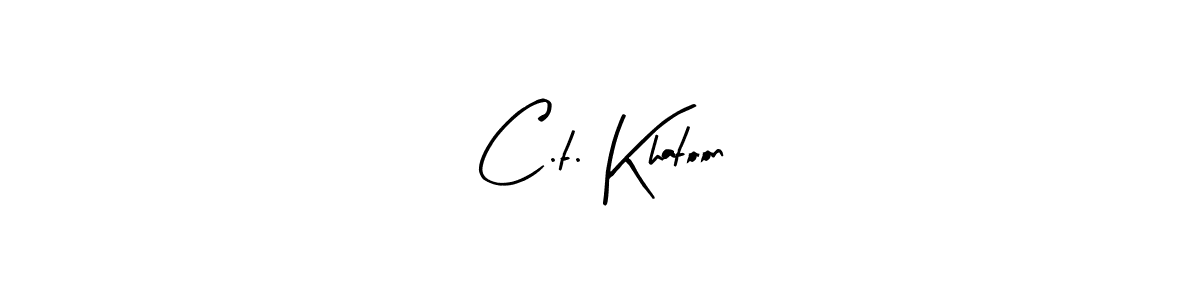 Use a signature maker to create a handwritten signature online. With this signature software, you can design (Arty Signature) your own signature for name C.t. Khatoon. C.t. Khatoon signature style 8 images and pictures png