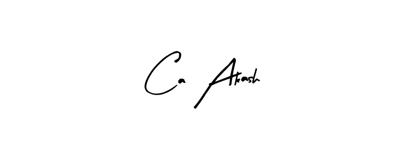 Use a signature maker to create a handwritten signature online. With this signature software, you can design (Arty Signature) your own signature for name Ca Akash. Ca Akash signature style 8 images and pictures png