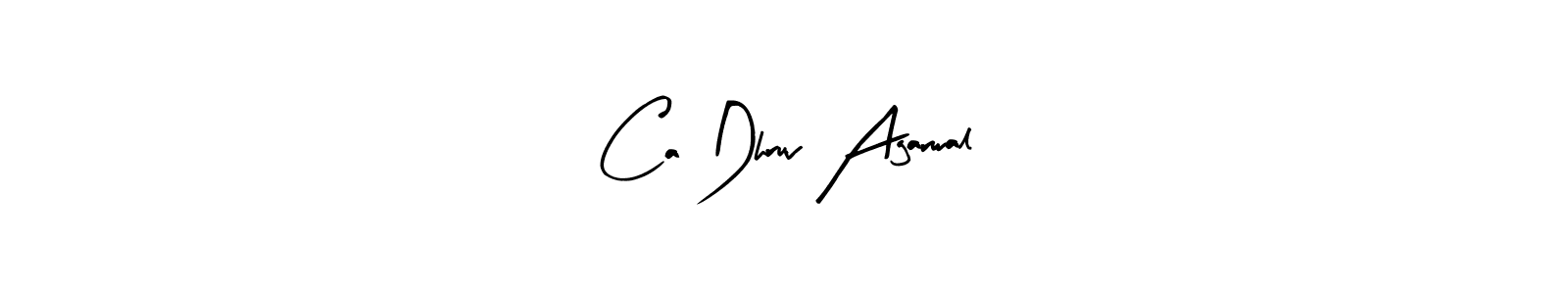 Create a beautiful signature design for name Ca Dhruv Agarwal. With this signature (Arty Signature) fonts, you can make a handwritten signature for free. Ca Dhruv Agarwal signature style 8 images and pictures png