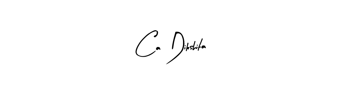 The best way (Arty Signature) to make a short signature is to pick only two or three words in your name. The name Ca Dikshita include a total of six letters. For converting this name. Ca Dikshita signature style 8 images and pictures png