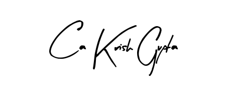 Designed for modern professionals: Ca Krish Gupta name signature crafted with Arty Signature script. Ready for digital PDF workflows. Ca Krish Gupta signature style 8 images and pictures png