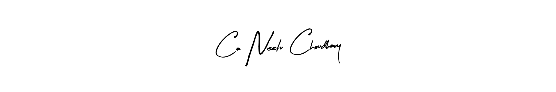 The best way (Arty Signature) to make a short signature is to pick only two or three words in your name. The name Ca Neetu Choudhary include a total of six letters. For converting this name. Ca Neetu Choudhary signature style 8 images and pictures png