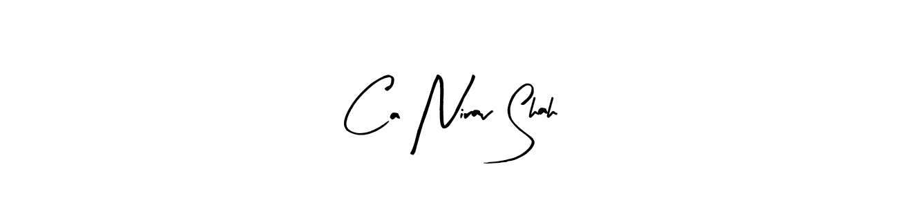 Arty Signature is a professional signature style that is perfect for those who want to add a touch of class to their signature. It is also a great choice for those who want to make their signature more unique. Get Ca Nirav Shah name to fancy signature for free. Ca Nirav Shah signature style 8 images and pictures png