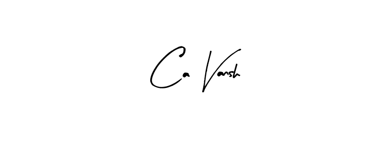 Arty Signature is a professional signature style that is perfect for those who want to add a touch of class to their signature. It is also a great choice for those who want to make their signature more unique. Get Ca Vansh name to fancy signature for free. Ca Vansh signature style 8 images and pictures png