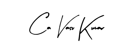 Looking for an artistic signature for Ca Vasu Kumar? The Arty Signature calligraphy style gives a sophisticated flow suitable for business cards and emails. Ca Vasu Kumar signature style 8 images and pictures png