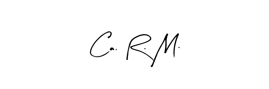 Similarly Arty Signature is the best handwritten signature design. Signature creator online .You can use it as an online autograph creator for name Ca. R. M.. Ca. R. M. signature style 8 images and pictures png