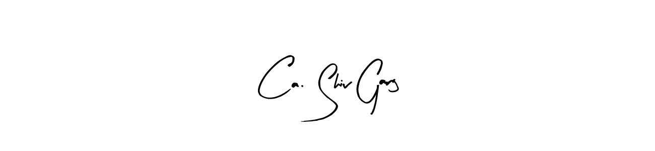 if you are searching for the best signature style for your name Ca. Shiv Garg. so please give up your signature search. here we have designed multiple signature styles  using Arty Signature. Ca. Shiv Garg signature style 8 images and pictures png