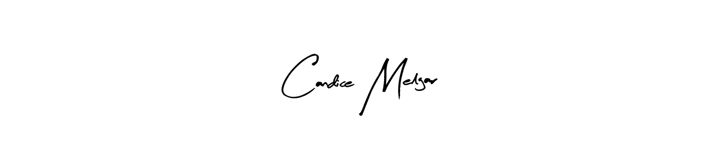 How to make Candice Melgar name signature. Use Arty Signature style for creating short signs online. This is the latest handwritten sign. Candice Melgar signature style 8 images and pictures png