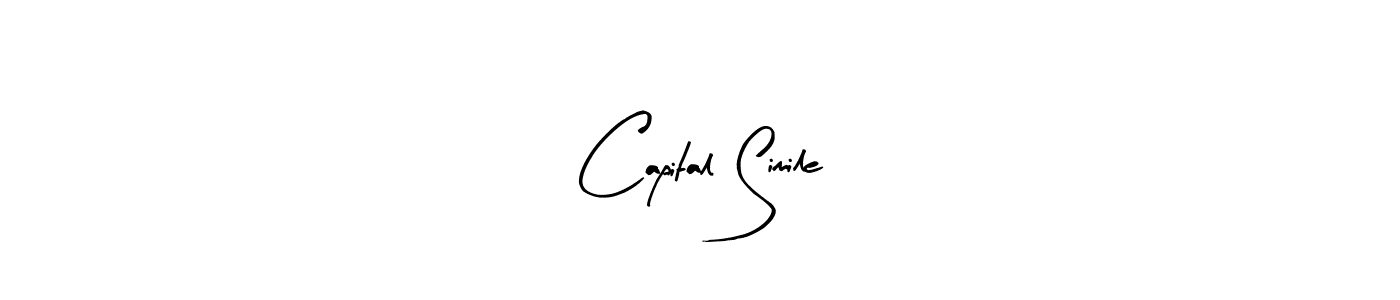 Similarly Arty Signature is the best handwritten signature design. Signature creator online .You can use it as an online autograph creator for name Capital Simile. Capital Simile signature style 8 images and pictures png