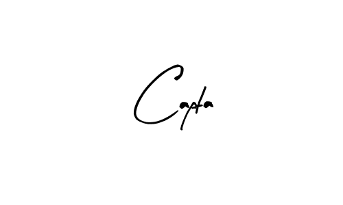 Design your own signature with our free online signature maker. With this signature software, you can create a handwritten (Arty Signature) signature for name Capta. Capta signature style 8 images and pictures png