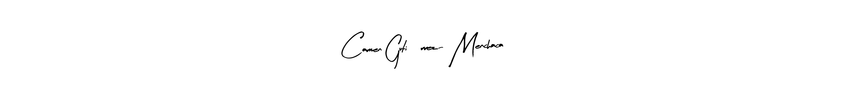 Use a signature maker to create a handwritten signature online. With this signature software, you can design (Arty Signature) your own signature for name Carmen Gutiérrez- Menchaca. Carmen Gutiérrez- Menchaca signature style 8 images and pictures png