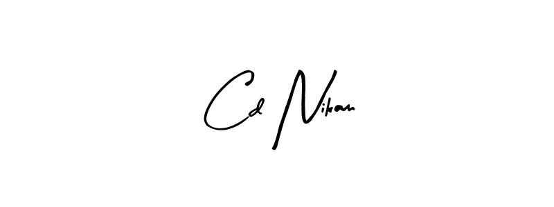 Arty Signature is a professional signature style that is perfect for those who want to add a touch of class to their signature. It is also a great choice for those who want to make their signature more unique. Get Cd Nikam name to fancy signature for free. Cd Nikam signature style 8 images and pictures png