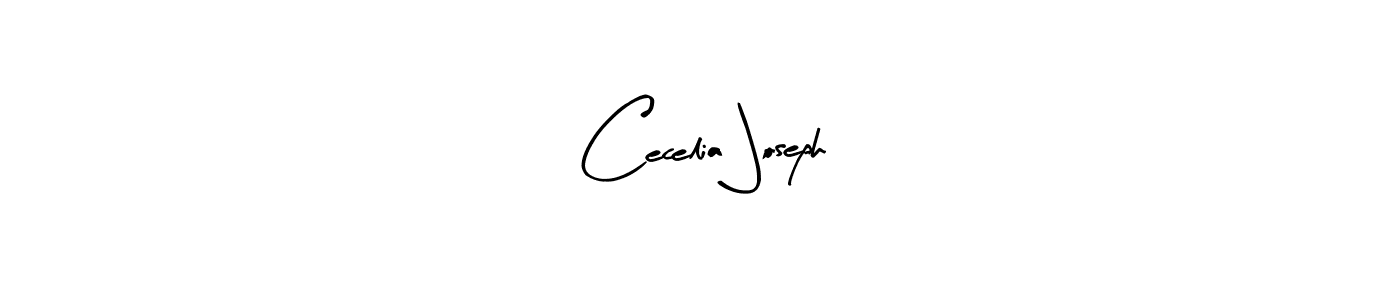 How to make Cecelia Joseph name signature. Use Arty Signature style for creating short signs online. This is the latest handwritten sign. Cecelia Joseph signature style 8 images and pictures png