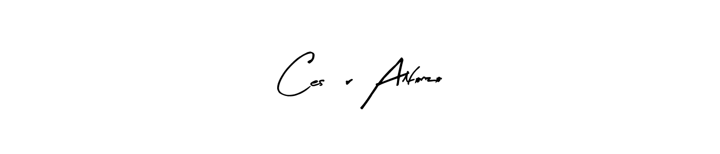 Design your own signature with our free online signature maker. With this signature software, you can create a handwritten (Arty Signature) signature for name Cesár Alfonzo. Cesár Alfonzo signature style 8 images and pictures png