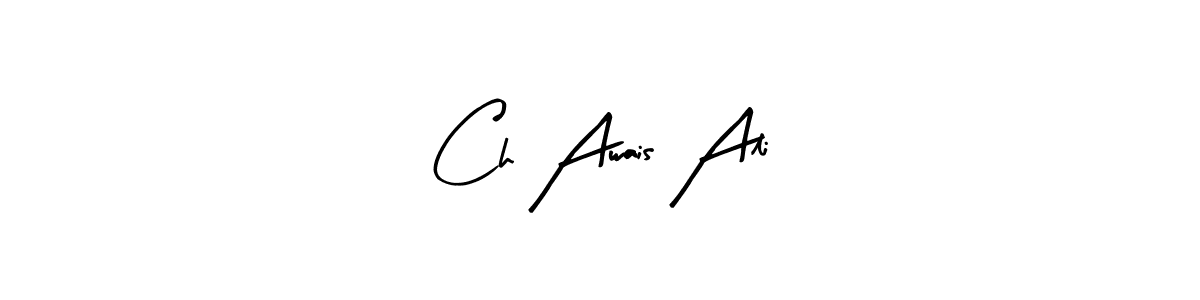 Use a signature maker to create a handwritten signature online. With this signature software, you can design (Arty Signature) your own signature for name Ch Awais Ali. Ch Awais Ali signature style 8 images and pictures png