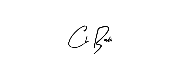 How to make Ch Babi name signature. Use Arty Signature style for creating short signs online. This is the latest handwritten sign. Ch Babi signature style 8 images and pictures png