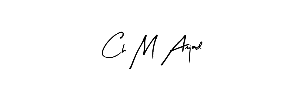 Ch M Amjad stylish signature style. Best Handwritten Sign (Arty Signature) for my name. Handwritten Signature Collection Ideas for my name Ch M Amjad. Ch M Amjad signature style 8 images and pictures png