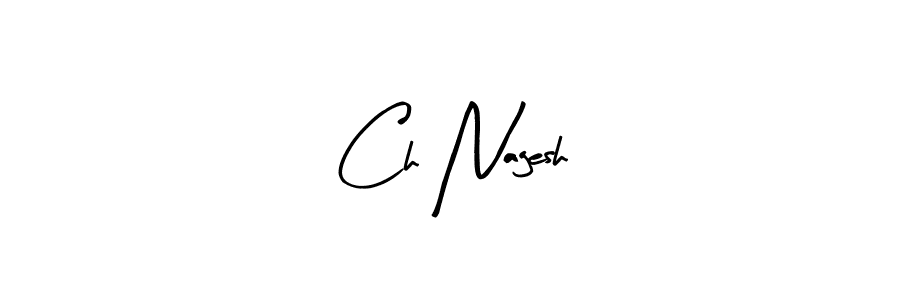 The best way (Arty Signature) to make a short signature is to pick only two or three words in your name. The name Ch Nagesh include a total of six letters. For converting this name. Ch Nagesh signature style 8 images and pictures png