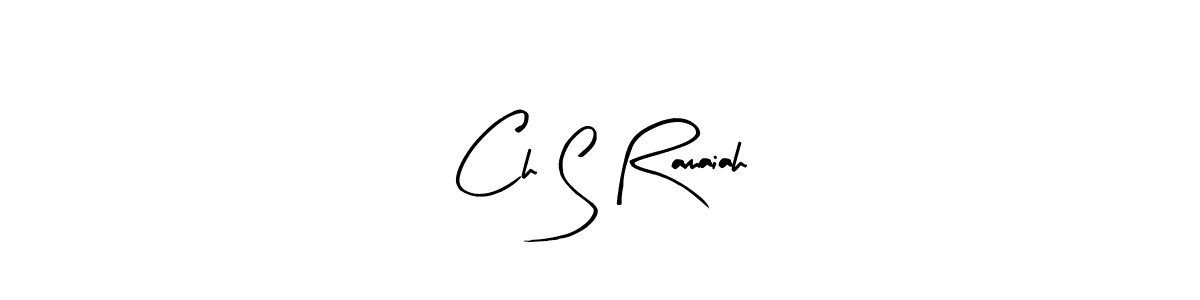 if you are searching for the best signature style for your name Ch S Ramaiah. so please give up your signature search. here we have designed multiple signature styles  using Arty Signature. Ch S Ramaiah signature style 8 images and pictures png