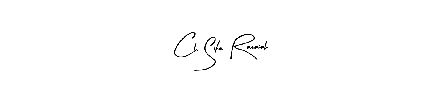 Create a beautiful signature design for name Ch Sita Ramaiah. With this signature (Arty Signature) fonts, you can make a handwritten signature for free. Ch Sita Ramaiah signature style 8 images and pictures png