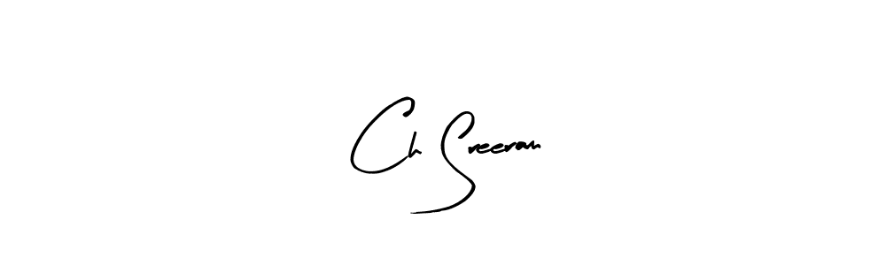 How to make Ch Sreeram name signature. Use Arty Signature style for creating short signs online. This is the latest handwritten sign. Ch Sreeram signature style 8 images and pictures png