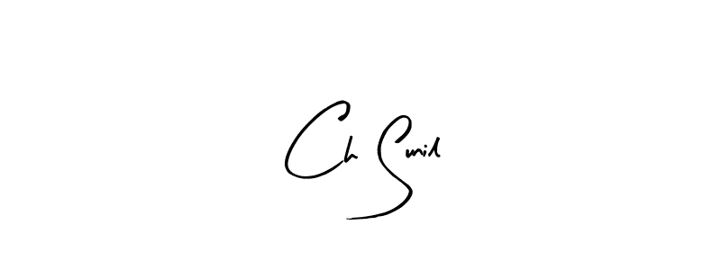 Use a signature maker to create a handwritten signature online. With this signature software, you can design (Arty Signature) your own signature for name Ch Sunil. Ch Sunil signature style 8 images and pictures png