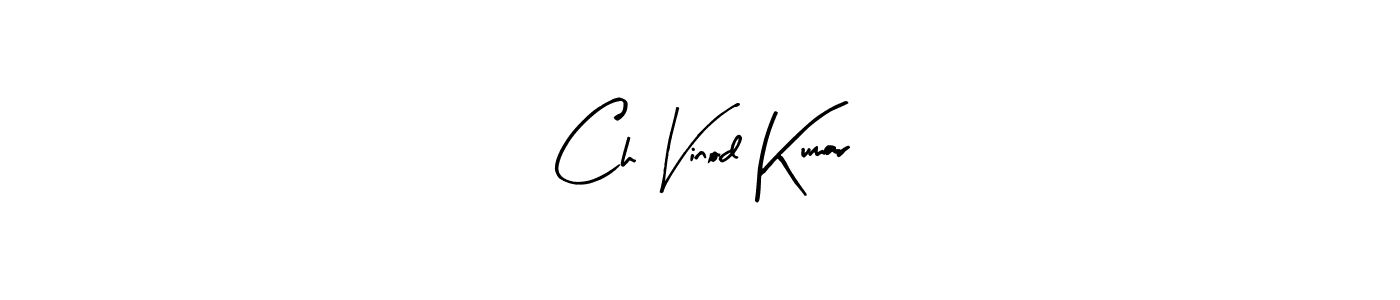 Use a signature maker to create a handwritten signature online. With this signature software, you can design (Arty Signature) your own signature for name Ch Vinod Kumar. Ch Vinod Kumar signature style 8 images and pictures png